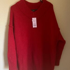Target V-Neck Men's Sweater in Bold Red